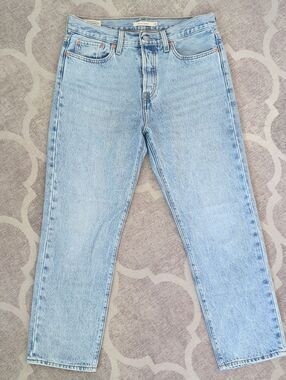 Levi's 501 Wedgie Straight Light Wash Classic Jeans Size 28